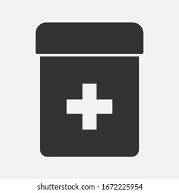 Medicine bottle icon on background. vector eps 10
