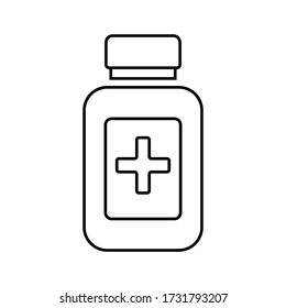 Medicine bottle icon on background. vector eps 3