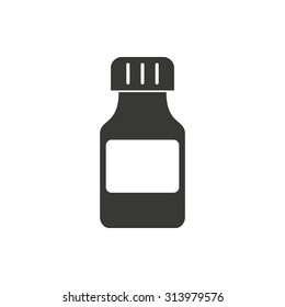 Medicine Bottle  Icon  On White Background. Vector Illustration.