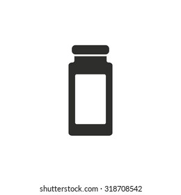 Medicine bottle  icon  on white background. Vector illustration.