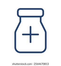 Medicine bottle icon Outline icon sign