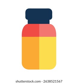 Medicine Bottle Icon Pharmacy Pills Capsule Container Healthcare Medication Graphic Supplement Drug Vitamin