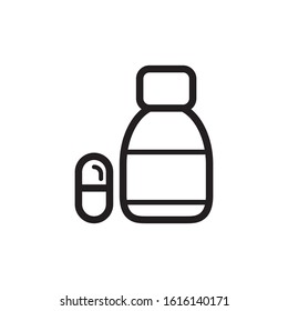 Medicine Bottle Icon, Pil Bottle, Medical Bottle