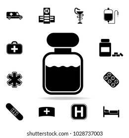 medicine bottle icon. Set of Medicine and hospital icons. Premium quality graphic design. Sign sand symbols collection, simple icons for websites, web design on white background