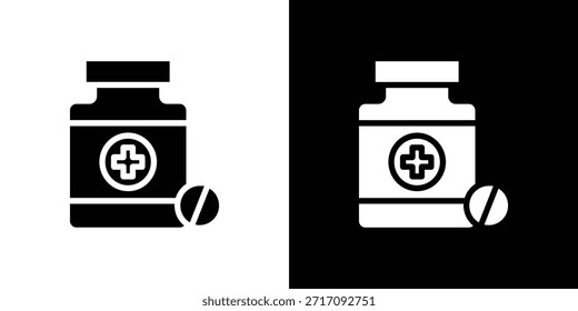 Medizinflaschen-Icon-Set Vector Design für mobiles Konzept und Webdesign.