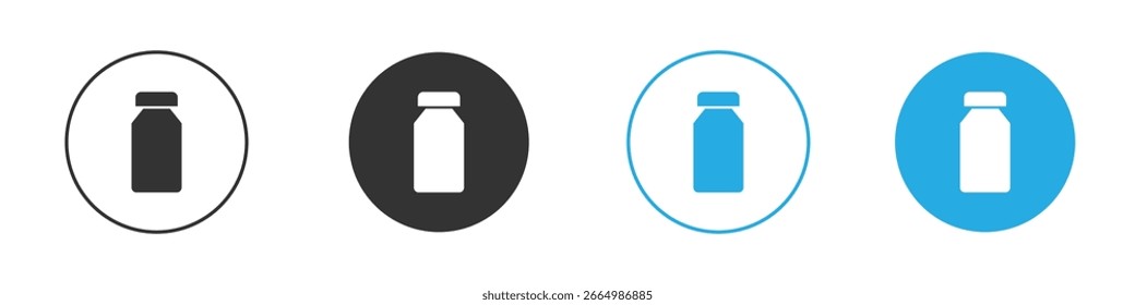 Medicamento ícone garrafa estilo sólido. Ilustração de vetor plano.