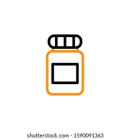 medicine bottle icon template. Vector illustration 