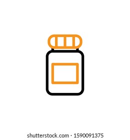 medicine bottle icon template. Vector illustration 