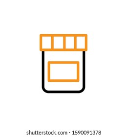 medicine bottle icon template. Vector illustration 