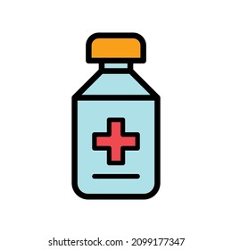 Medicine bottle icon in trendy vector design illustration 