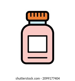 Medicine bottle icon in trendy vector design illustration 