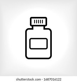 Icono Del Frasco Del Medicamento. Elemento de interfaz universal, signo y símbolo - Vector.