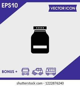 Medicine bottle icon vector