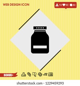 Medicine bottle icon vector