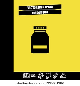 Medicine bottle icon vector