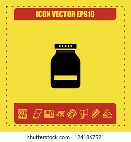 Medicine bottle icon vector