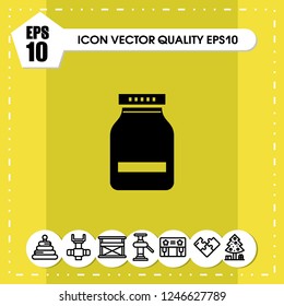 Medicine bottle icon vector