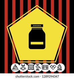 Medicine bottle icon vector