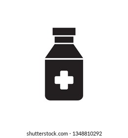 medicine bottle icon vector