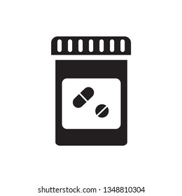 medicine bottle icon vector
