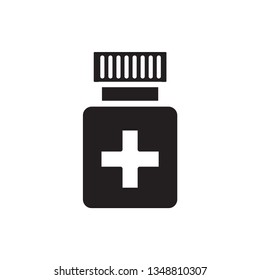 medicine bottle icon vector