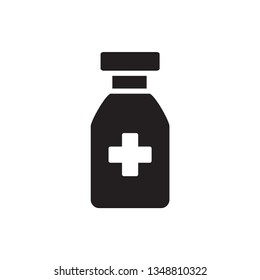 medicine bottle icon vector