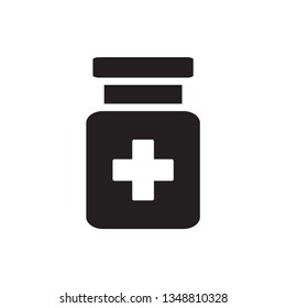 medicine bottle icon vector