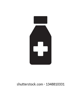medicine bottle icon vector