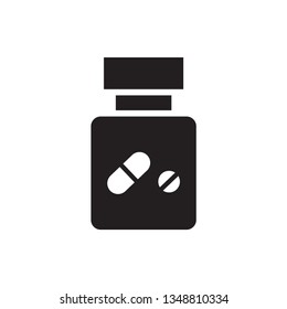 medicine bottle icon vector