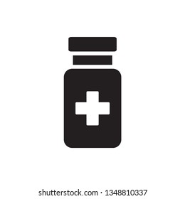 medicine bottle icon vector