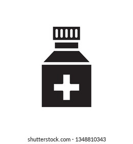 medicine bottle icon vector