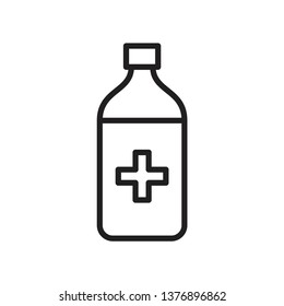 Medicine bottle icon vector