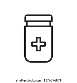 Medicine bottle icon vector