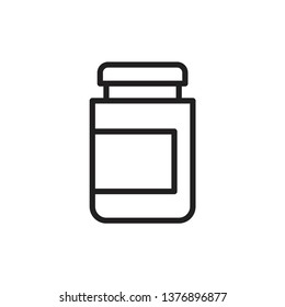 Medicine bottle icon vector