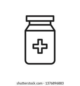 Medicine bottle icon vector