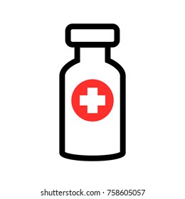 medicine bottle icon vector