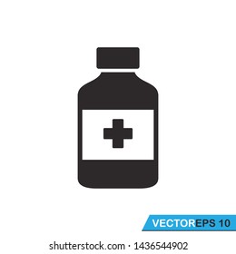 medicine bottle icon vector design illustration
