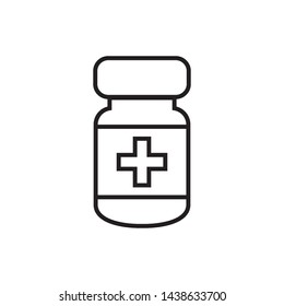 medicine bottle icon vector design template