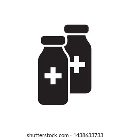 medicine bottle icon vector design template