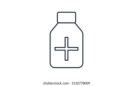 Medicine Bottle icon vector design used for website.
