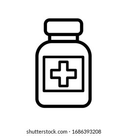 Medicine Bottle Icon Vector Design Template