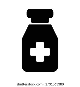 Medicine bottle icon vector design template