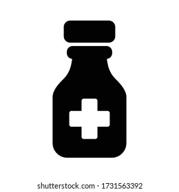 Medicine bottle icon vector design template