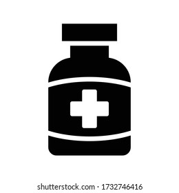 Medicine bottle icon vector design template