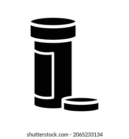 Medicine bottle icon vector design template.