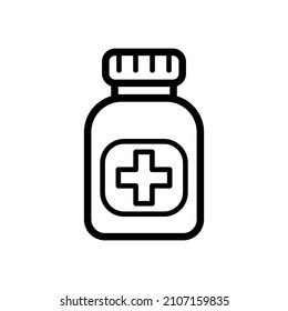 Medicine bottle icon vector design illustration
