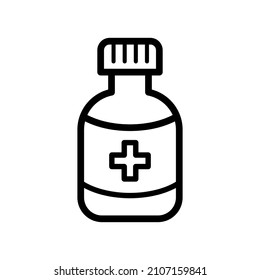 Medicine bottle icon vector design illustration