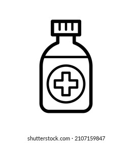 Medicine bottle icon vector design illustration