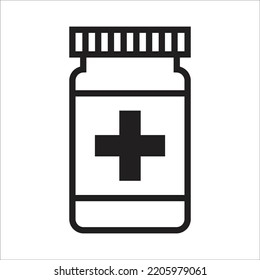 medicine bottle icon vector design template