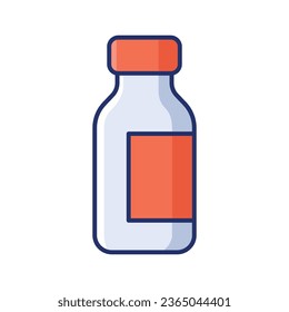 plantilla de diseño del vector del icono del frasco de medicina simple y limpia